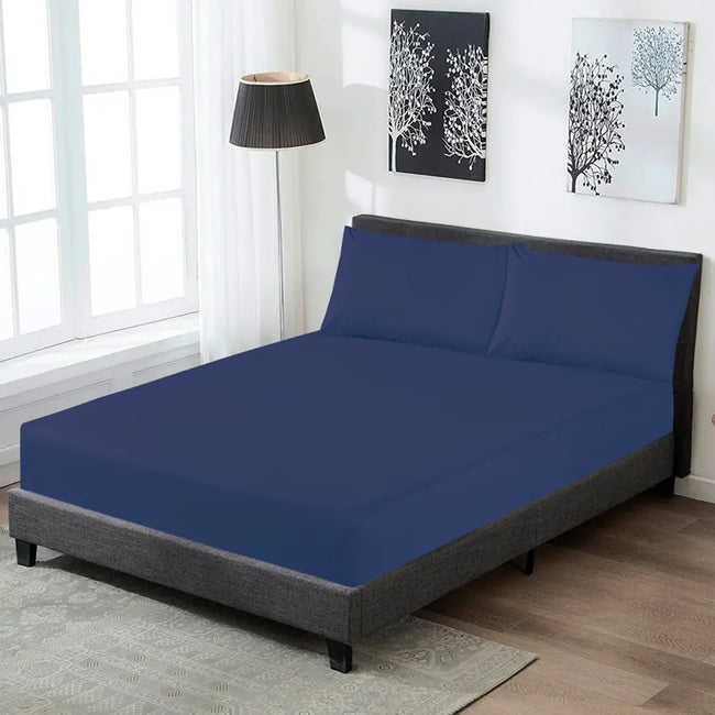 Fitted Sheet Set Navy King - 30247 RFS Hover Image