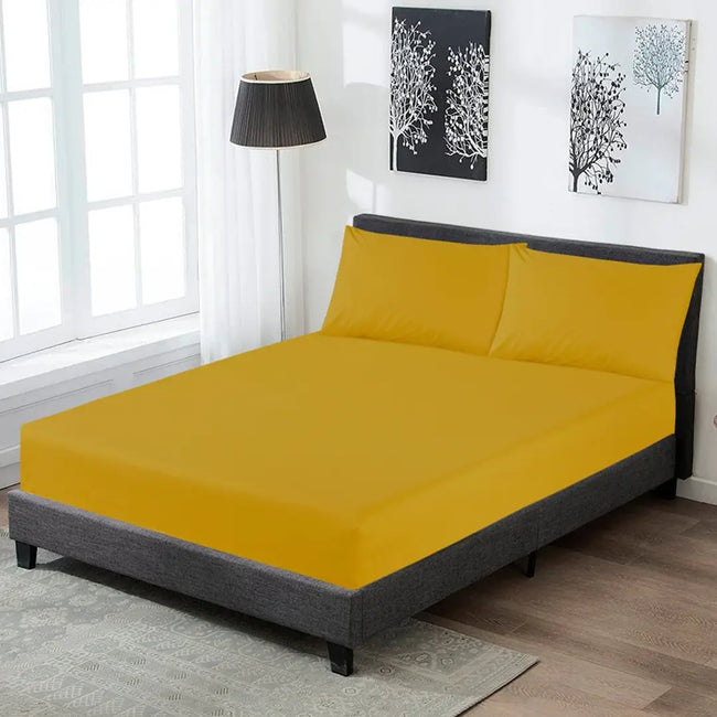 Fitted Sheet Set Tawny Olive King-30254 Limited Stock Hover Image