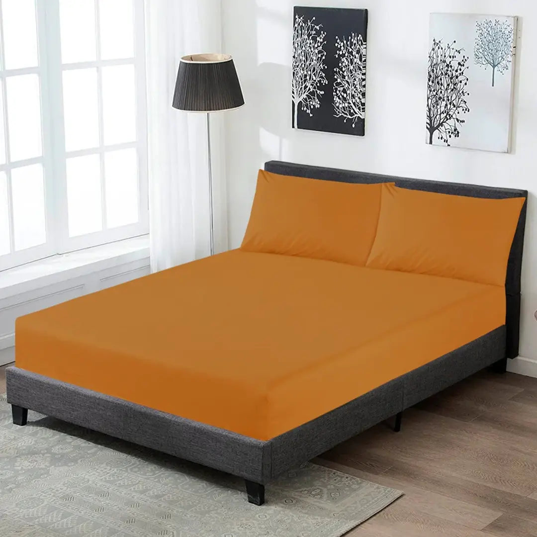 Fitted Sheet Set Mustard Single-30243 RFS