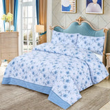 Cotton Bed Sheet Set Delft Floral Queen-50213