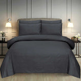 Charcoal Stripe Sateen - Bed Sheet Set King