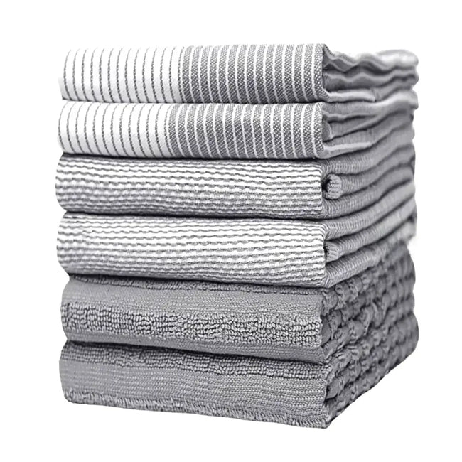 Export Quality Flat & Terry Kitchen Towel Gray Hover Image