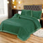 Velvet Bed Sheet 5 Pcs Forest Green-40106
