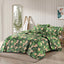 Ultrasonic Micro Fiber Bed Spread Green Flower-30305