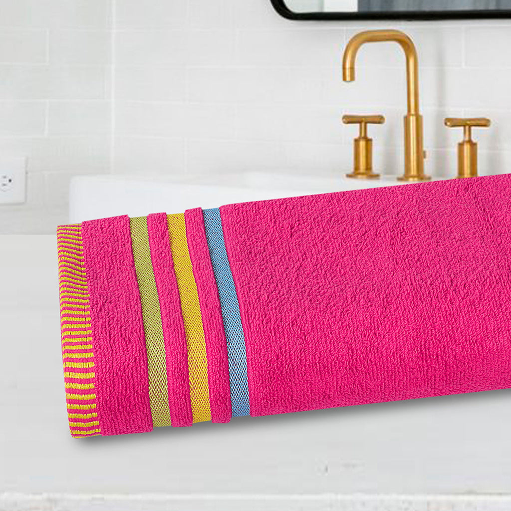 Export Quality Bath Towel Hot Pink-511