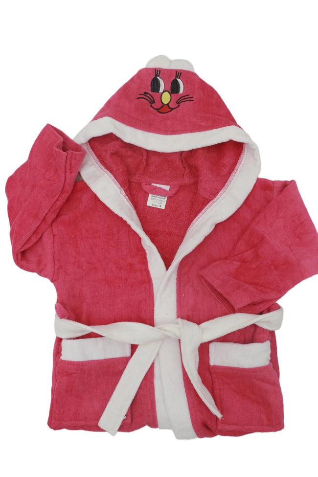 Kid's Bathrobe Fuchsia-HE-OS Main Image