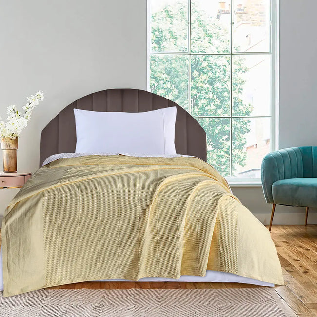 Waffle AC Thermal Blanket Yellow- RFS Hover Image