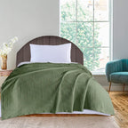 Waffle AC Thermal Blanket Green- RFS