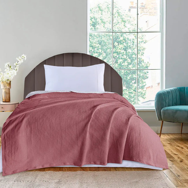 Waffle  AC Thermal Blanket Terracotta- RFS Hover Image