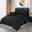 Pin Tuck Duvet Cover Set Black-40188 RFS