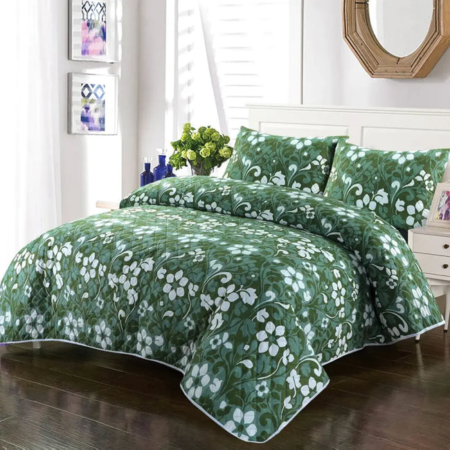 Ultrasonic Micro Fiber Bed Spread Pickle Green-30284 Hover Image