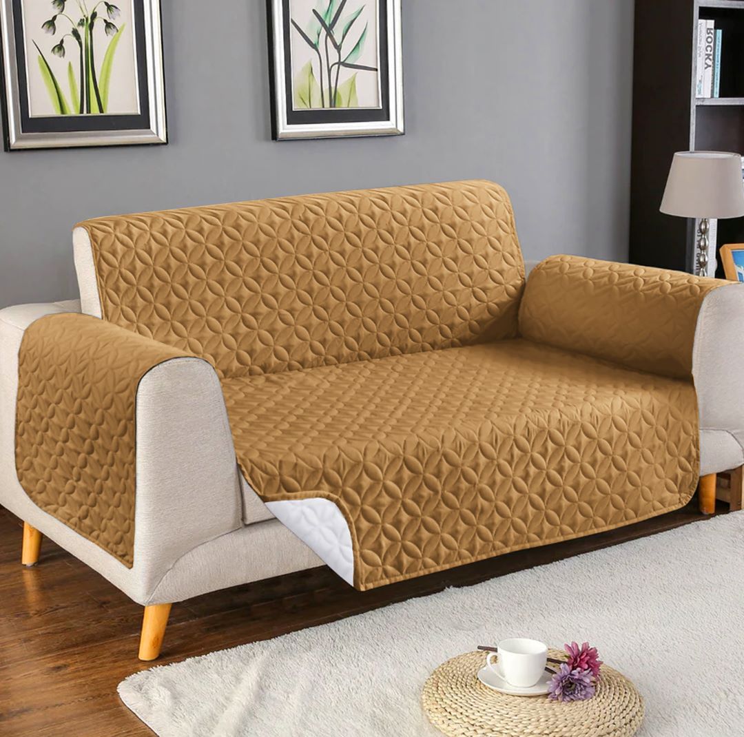 Ultrasonic Microfiber Sofa Cover Golden-RFS