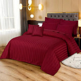 Cotton Sateen Quilt Cover Set 8 Pcs Chili Pepper Stripes-40143 RFS