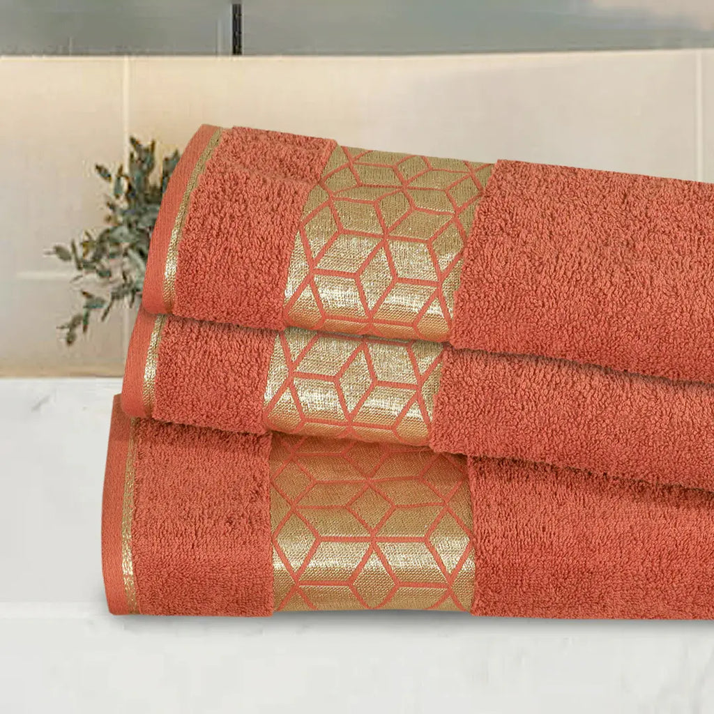 3-Pcs Towel Set 3D Terracotta-466