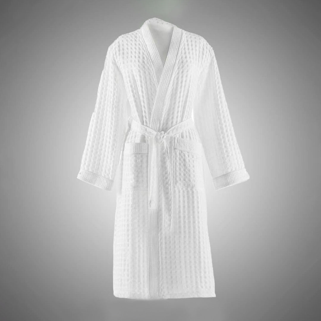 Waffle Weave Cotton Bathrobe-NBR-03