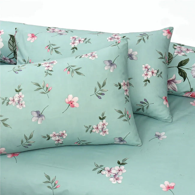 Mint Bloom - Bed Sheet Set Main Image