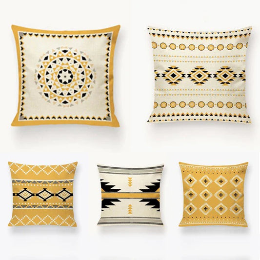 Attractive Flower Pattern Cushion Covers  (Pack Of 5)- CC-21