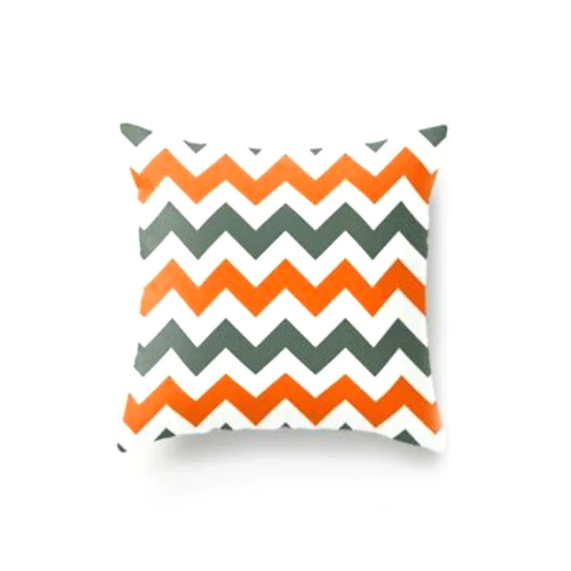 Orange Geometric Cushion Covers (Pack Of 5)-CC-43