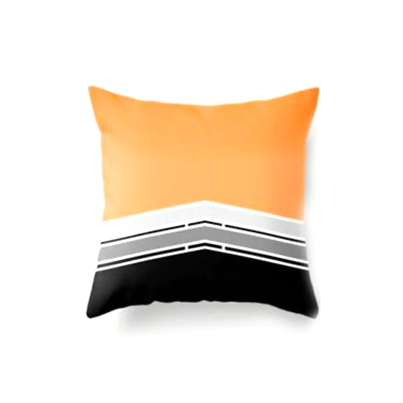 Orange Geometric Cushion Covers (Pack Of 5)-CC-43