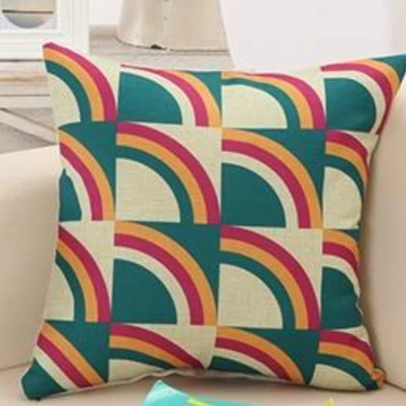 Geometric Swirls Pattern Cushions Cover Pack Of 6-CC46A Filling