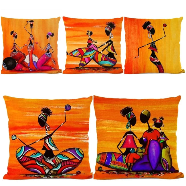 Egyptian Cleopatra Cushion Covers (Pack OF 5)-CC-72 Hover Image