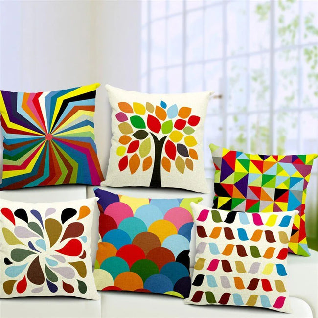 Colorful Geometry Cushion Covers (Pack Of 5)-CC-86 Hover Image