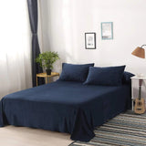 Velvet Bed Sheet Set Navy  Single RFS-30330