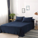 Velvet Bed Sheet Set Navy King RFS-30329