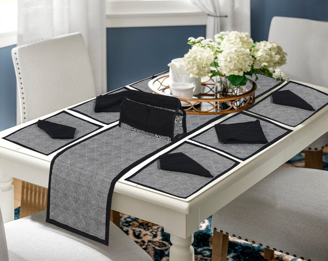 14 Pcs Quilted Table Runner Set Paris-1504 OS Hover Image