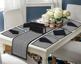 14 Pcs Quilted Table Runner Set Paris-1504 OS