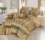 Heavy Palachi Bridal Comforter 14 Pcs Set Golden-50223 HC