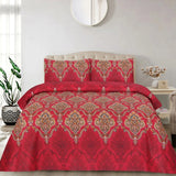 Red Paisley - Bed Sheet Set