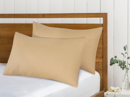Easy Care Pillow Cover – Beige, 2 Pc