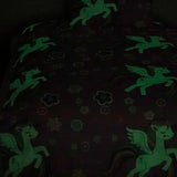 Purple Unicorn Dream - Cartoon Bed sheet ( Glow in Dark)