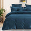 8 Pcs Velvet Quilt Cover Set Navy RFS-40287