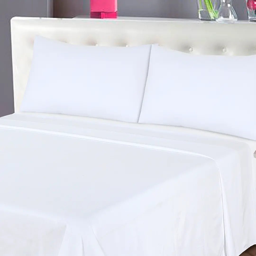 Bed Sheet Set White Single - 30143 - RFS - Lotus