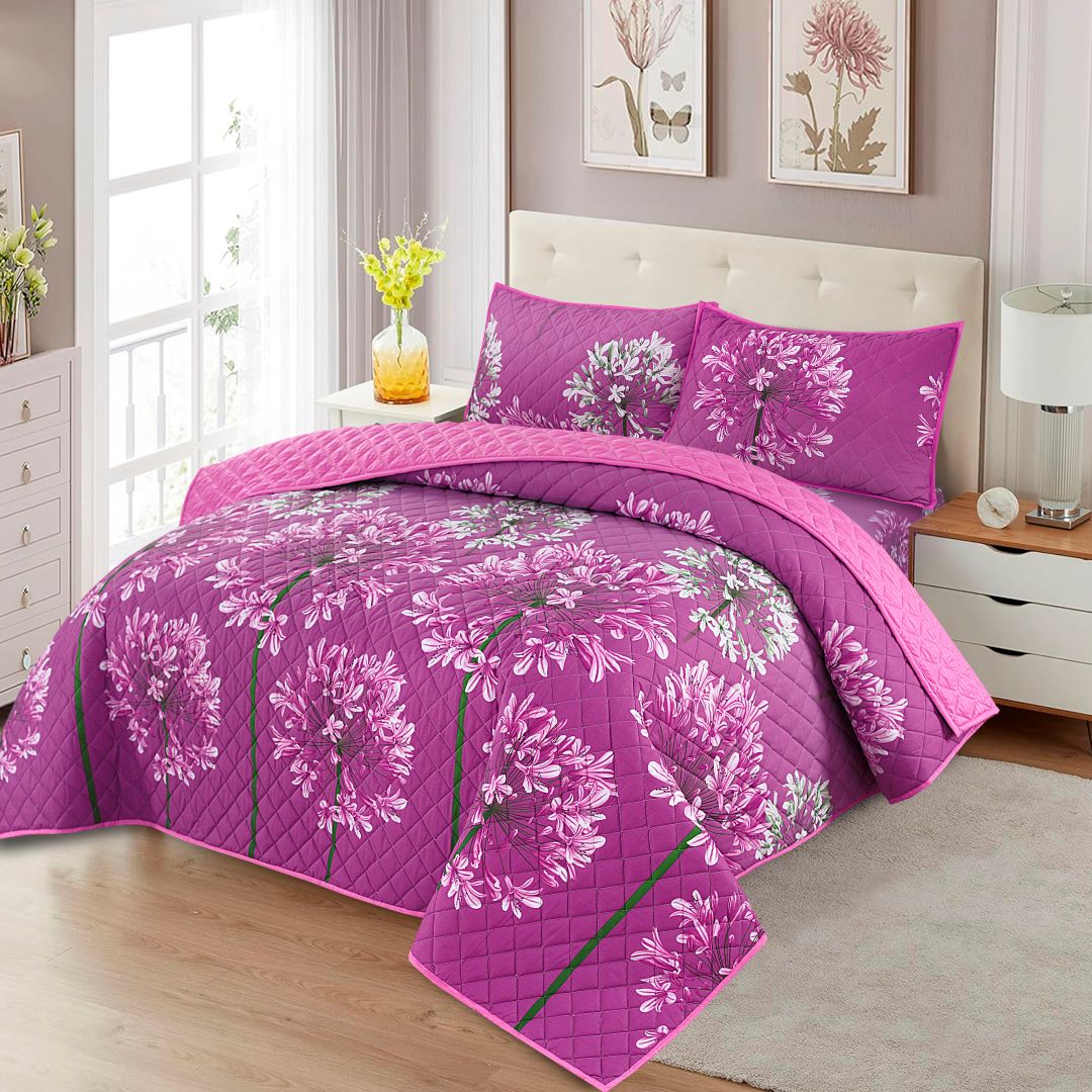 Blossom Breeze - Bed Spread Set 3 Pcs - Lotus