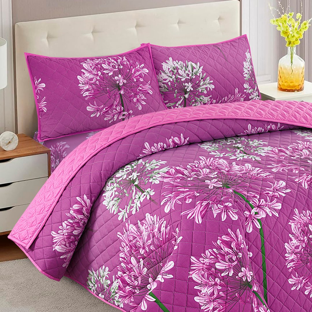 Blossom Breeze - Bed Spread Set 3 Pcs - Lotus