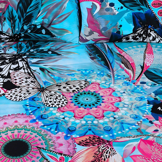 Butterfly - Panel Bed Sheet Set King - Lotus