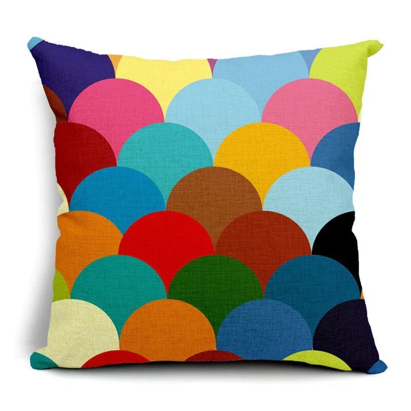Colorful Geometry Cushion Covers (Pack Of 5) - CC - 86 Filling - Lotus