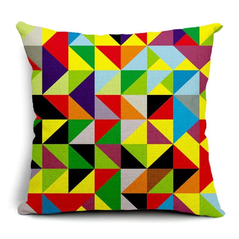 Colorful Geometry Cushion Covers (Pack Of 5) - CC - 86 Filling - Lotus