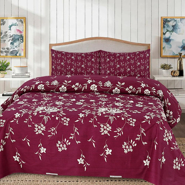 Maroon Whisper - Bed Sheet Set Hover Image