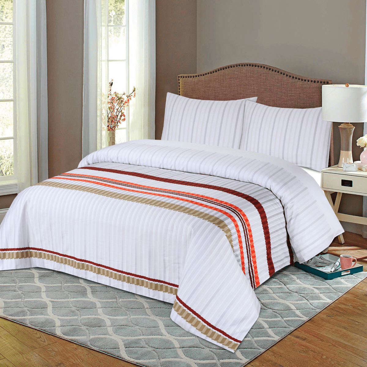 Cotton Sateen Bed Sheet Pixels Single - 30118 - Lotus