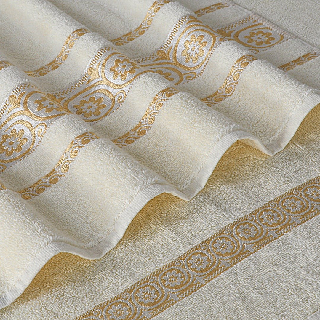 Cream Circle - 1 - Pc Hand Towel - 422 - Lotus