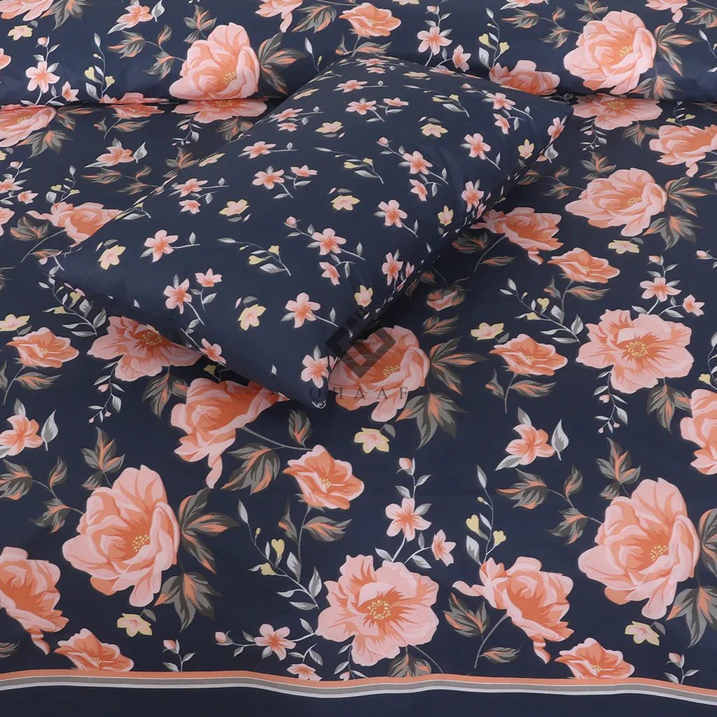 Crimson Bloom - Bed Sheet Set Single - Lotus