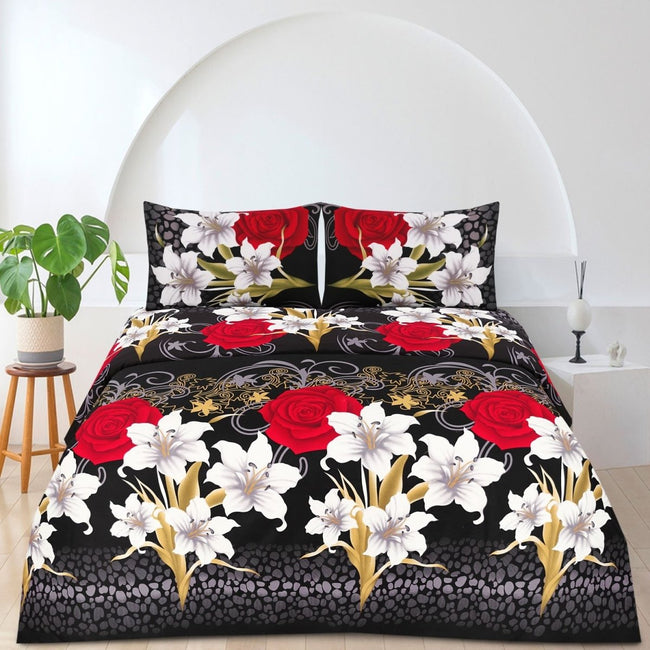 Darkrose - Bed Sheet Set Single - Lotus Hover Image