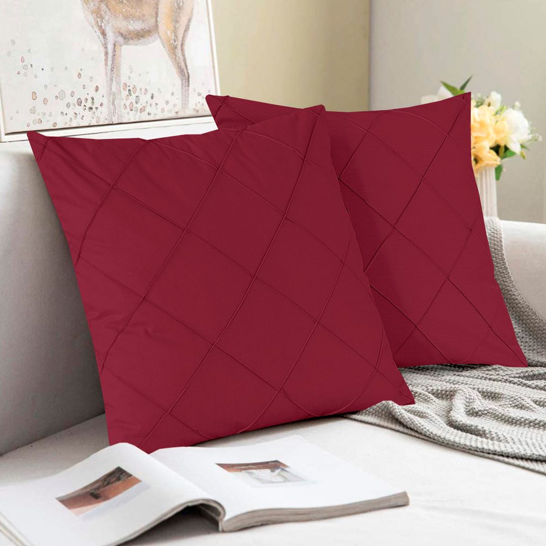 Diagonal Pleated Cushion Cover (Pack of 2) RFS - Lotus