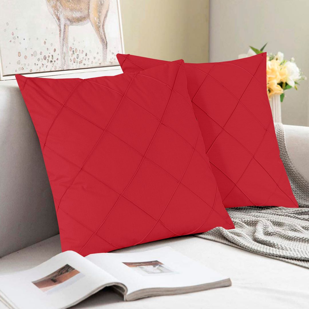 Diagonal Pleated Cushion Cover (Pack of 2) RFS - Lotus