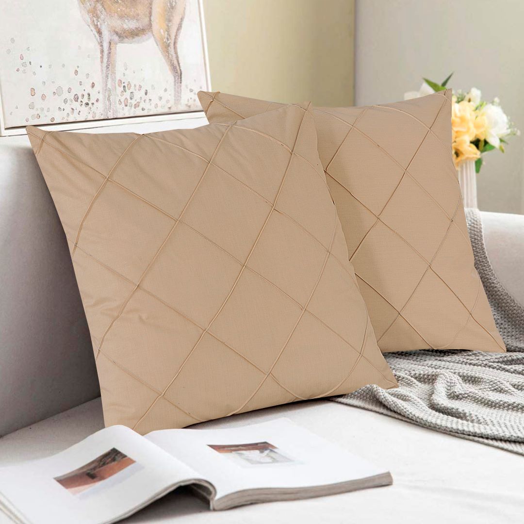 Diagonal Pleated Cushion Cover (Pack of 2) RFS - Lotus
