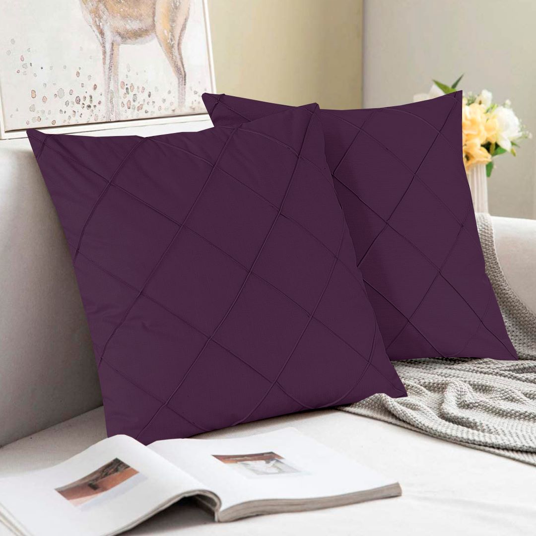Diagonal Pleated Cushion Cover (Pack of 2) RFS - Lotus